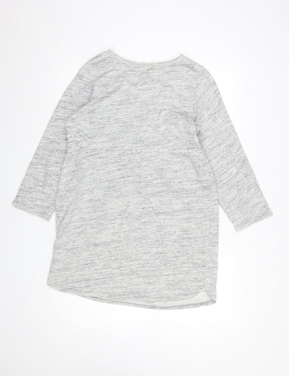 Womens UK Size 12 H&M Grey Tunic Sweatshirt