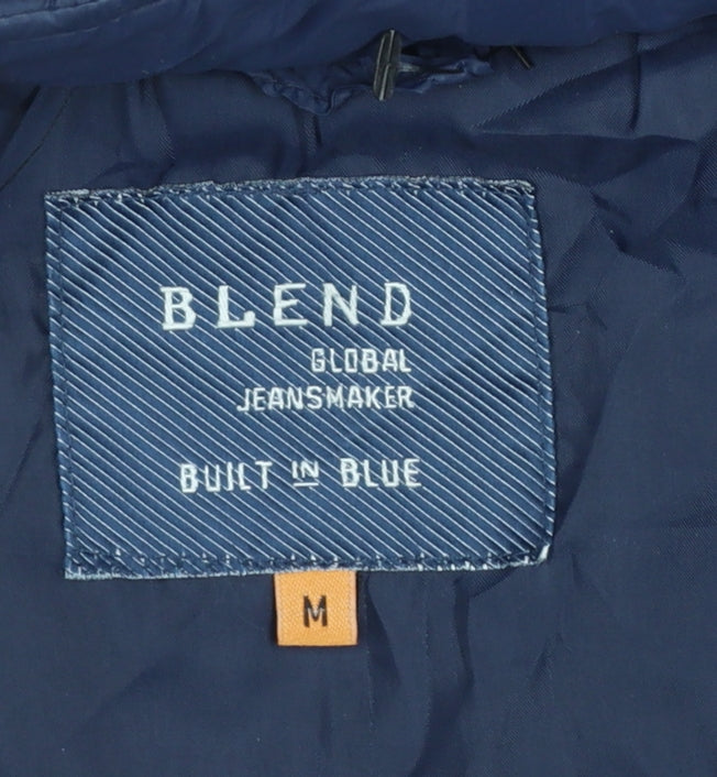 Mens UK Size M Blend Blue Puffer Jacket