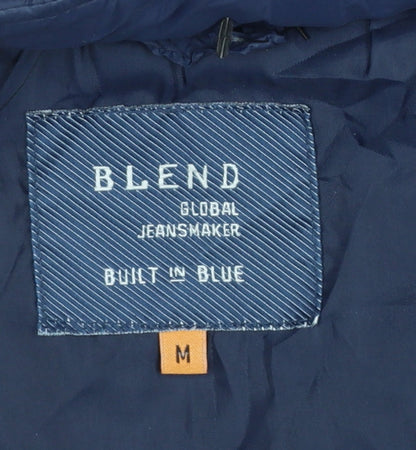 Mens UK Size M Blend Blue Puffer Jacket