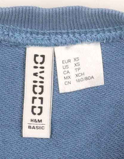Womens UK Size XS H&M Blue Pullover Sweatshirt
