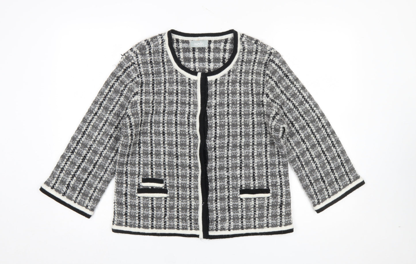 Womens UK Size M Wallis Grey Cardigan Jumper