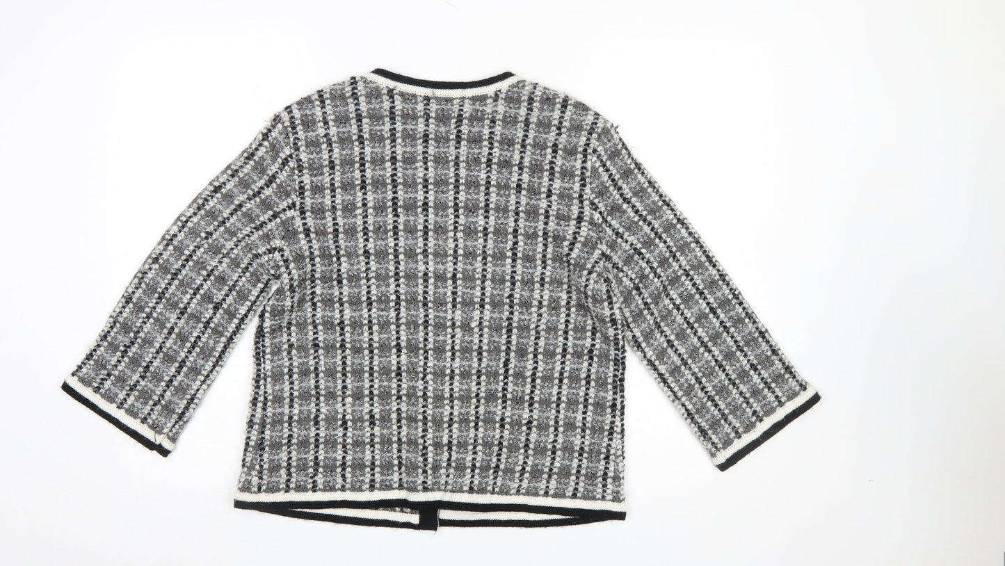 Womens UK Size M Wallis Grey Cardigan Jumper
