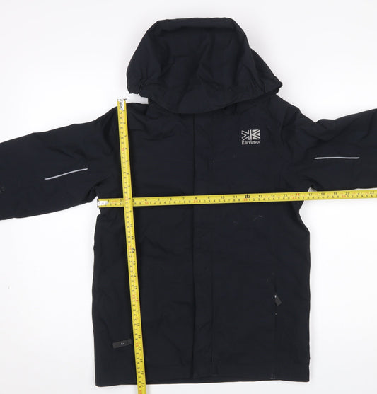 Boys UK Size 11-12 Years Karrimor Black Rain Coat
