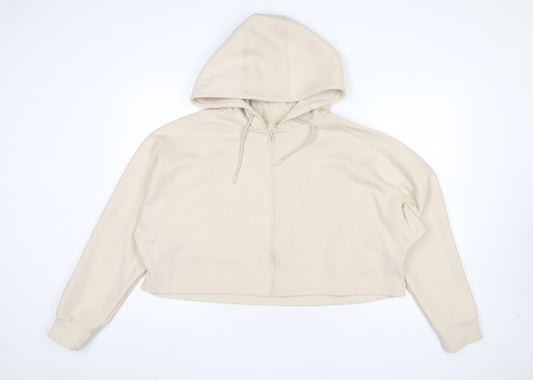 Womens UK Size L Kappa Beige Full Zip Hoodie