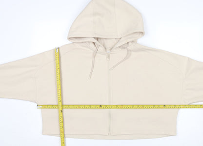 Womens UK Size L Kappa Beige Full Zip Hoodie