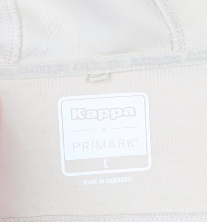 Womens UK Size L Kappa Beige Full Zip Hoodie