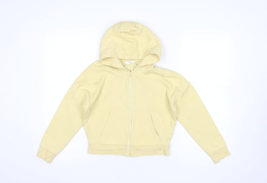 Girls UK Size 9-10 Years Marks and Spencer Yellow Full Zip Hoodie