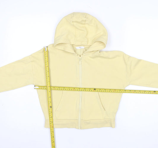 Girls UK Size 9-10 Years Marks and Spencer Yellow Full Zip Hoodie