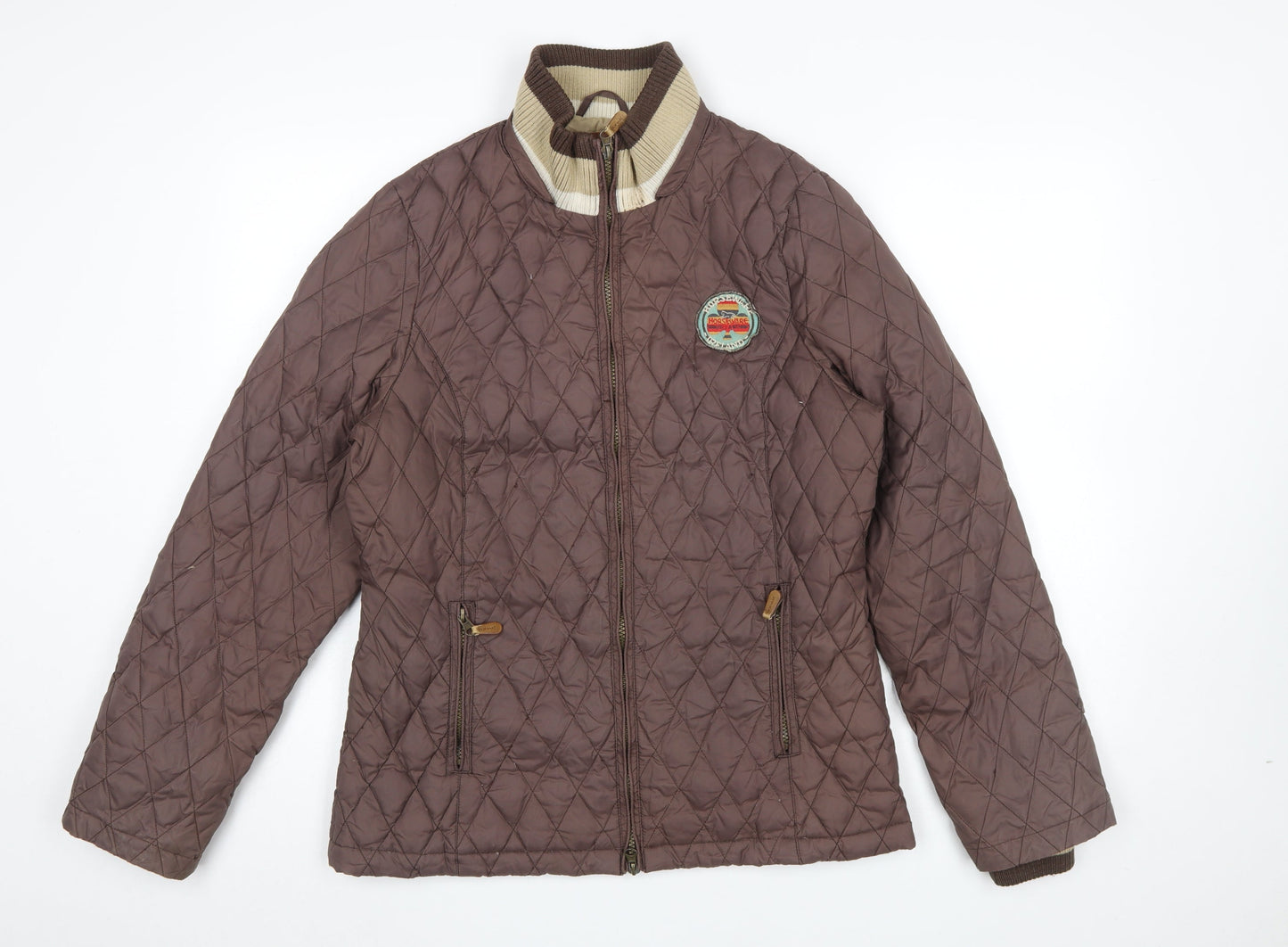 Womens UK Size L Horseware Ireland Brown Quilted Coat