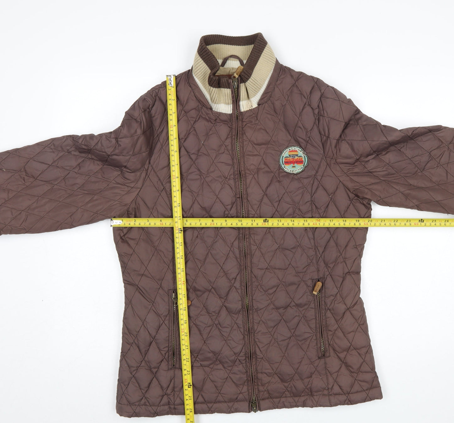 Womens UK Size L Horseware Ireland Brown Quilted Coat