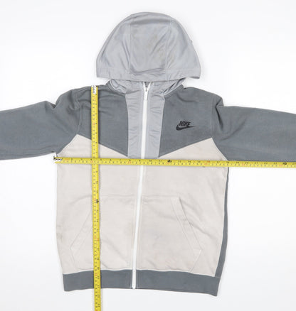 Boys UK Size L Nike Grey Full Zip Hoodie