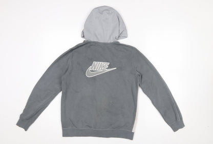 Boys UK Size L Nike Grey Full Zip Hoodie
