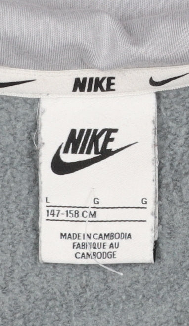 Boys UK Size L Nike Grey Full Zip Hoodie