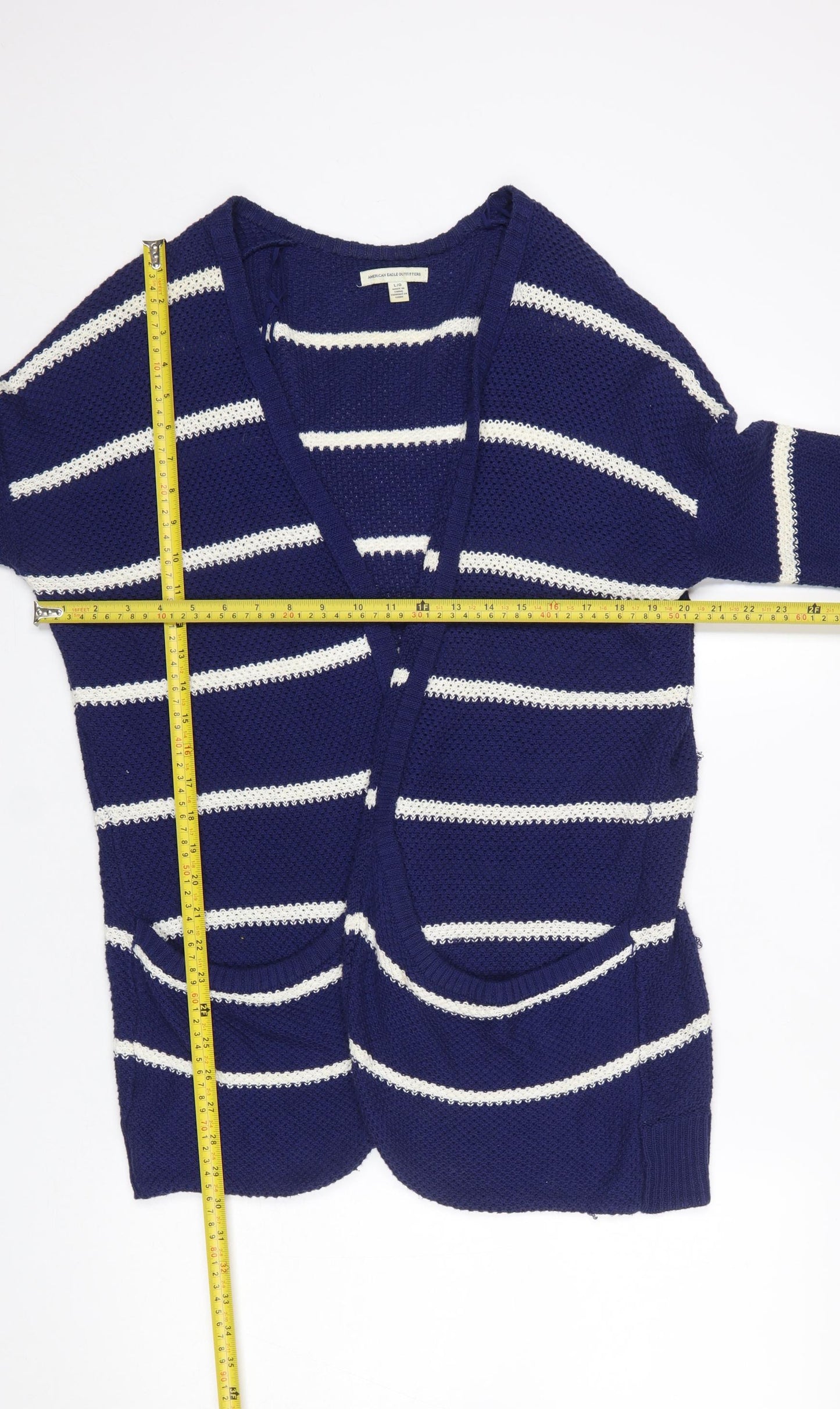 Womens UK Size L American Eagle Outfitters Blue Cardigan Jumper