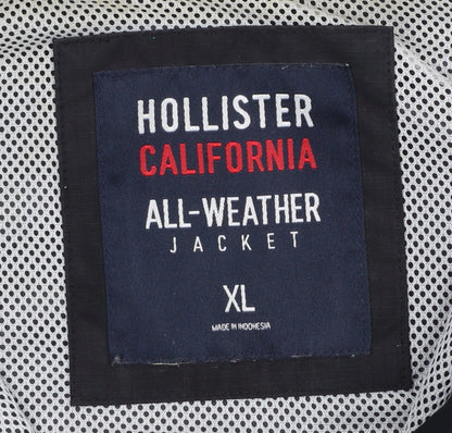 Boys UK Size XL Hollister Black Windbreaker Coat
