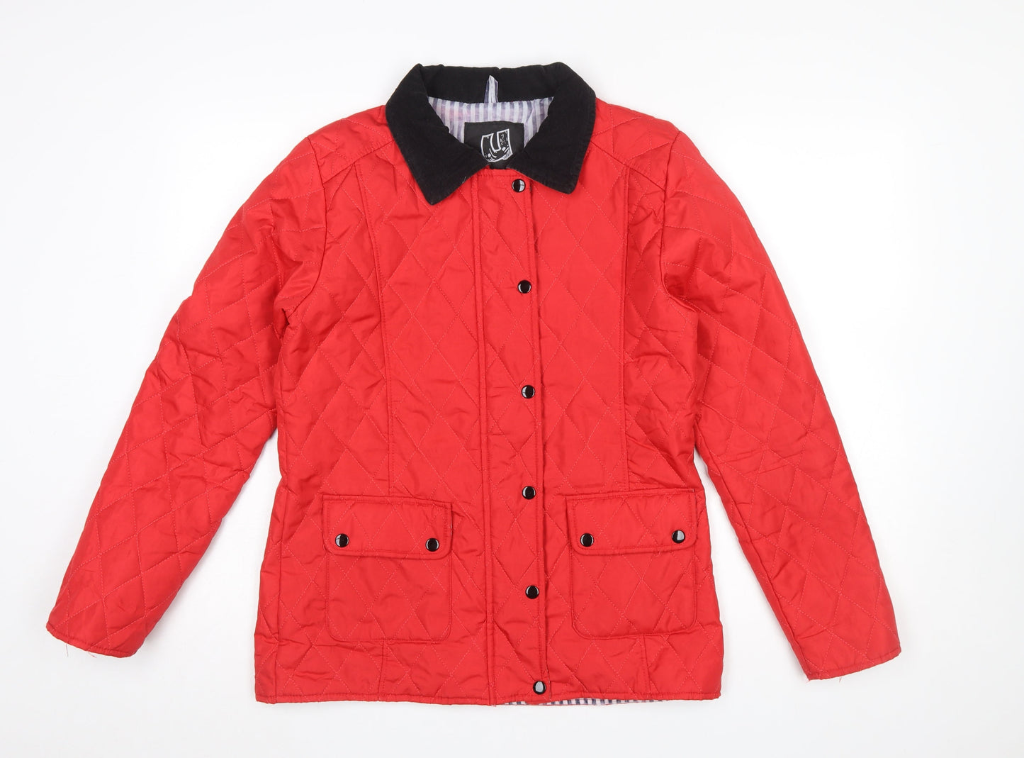 Womens UK Size M Urban Diva Red Quilted Coat