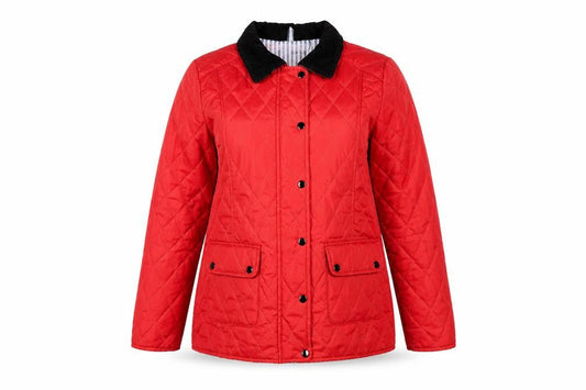 Womens UK Size M Urban Diva Red Quilted Coat