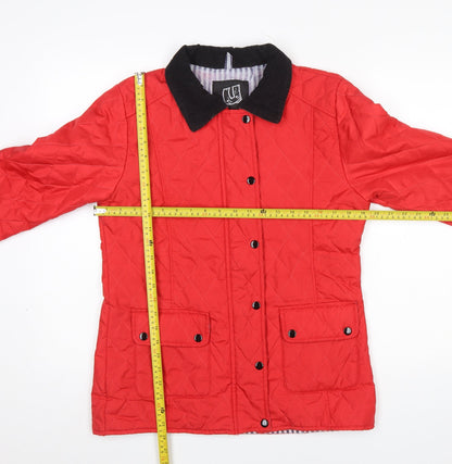 Womens UK Size M Urban Diva Red Quilted Coat