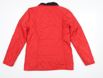 Womens UK Size M Urban Diva Red Quilted Coat