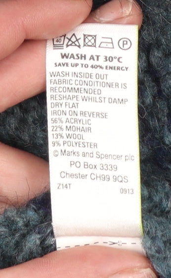 Womens UK Size 16 Marks and Spencer Blue Pullover Jumper