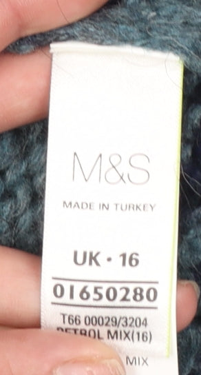 Womens UK Size 16 Marks and Spencer Blue Pullover Jumper
