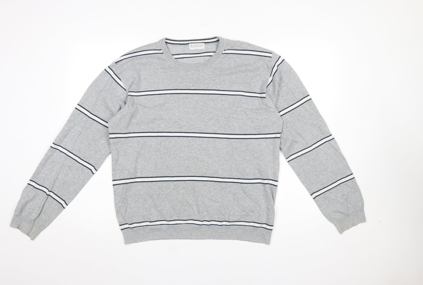 Mens UK Size L Giordano Grey Pullover Jumper