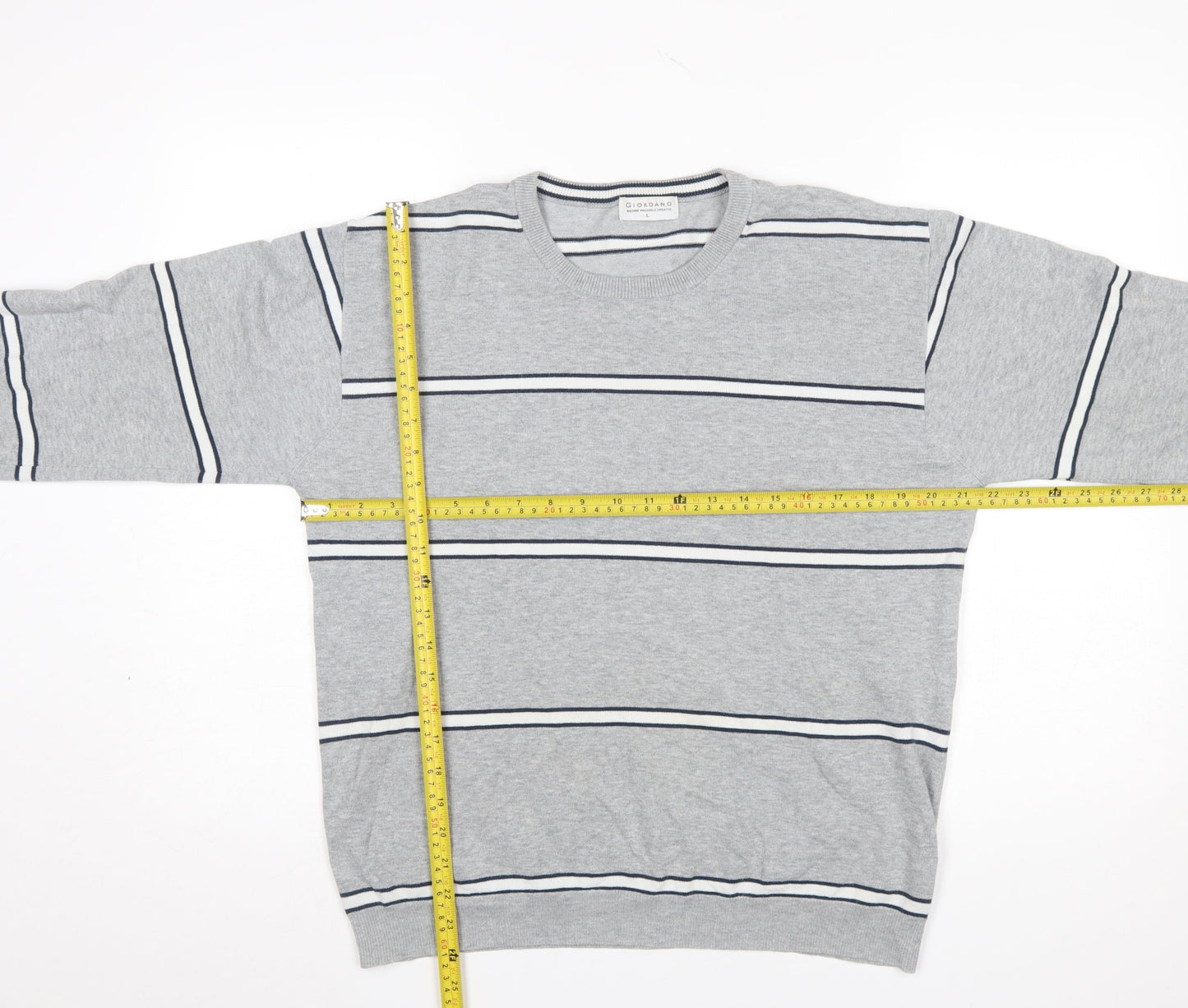 Mens UK Size L Giordano Grey Pullover Jumper
