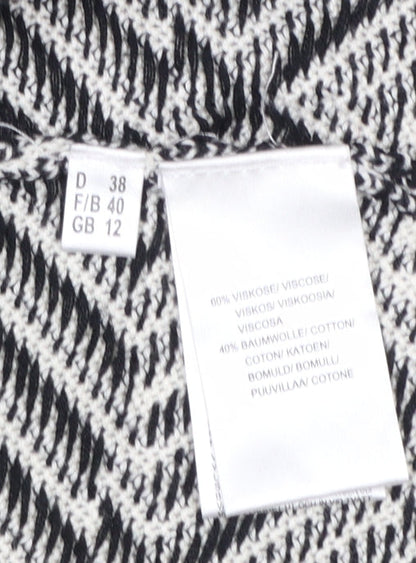Womens UK Size 12 Looxent Black Cardigan Jumper