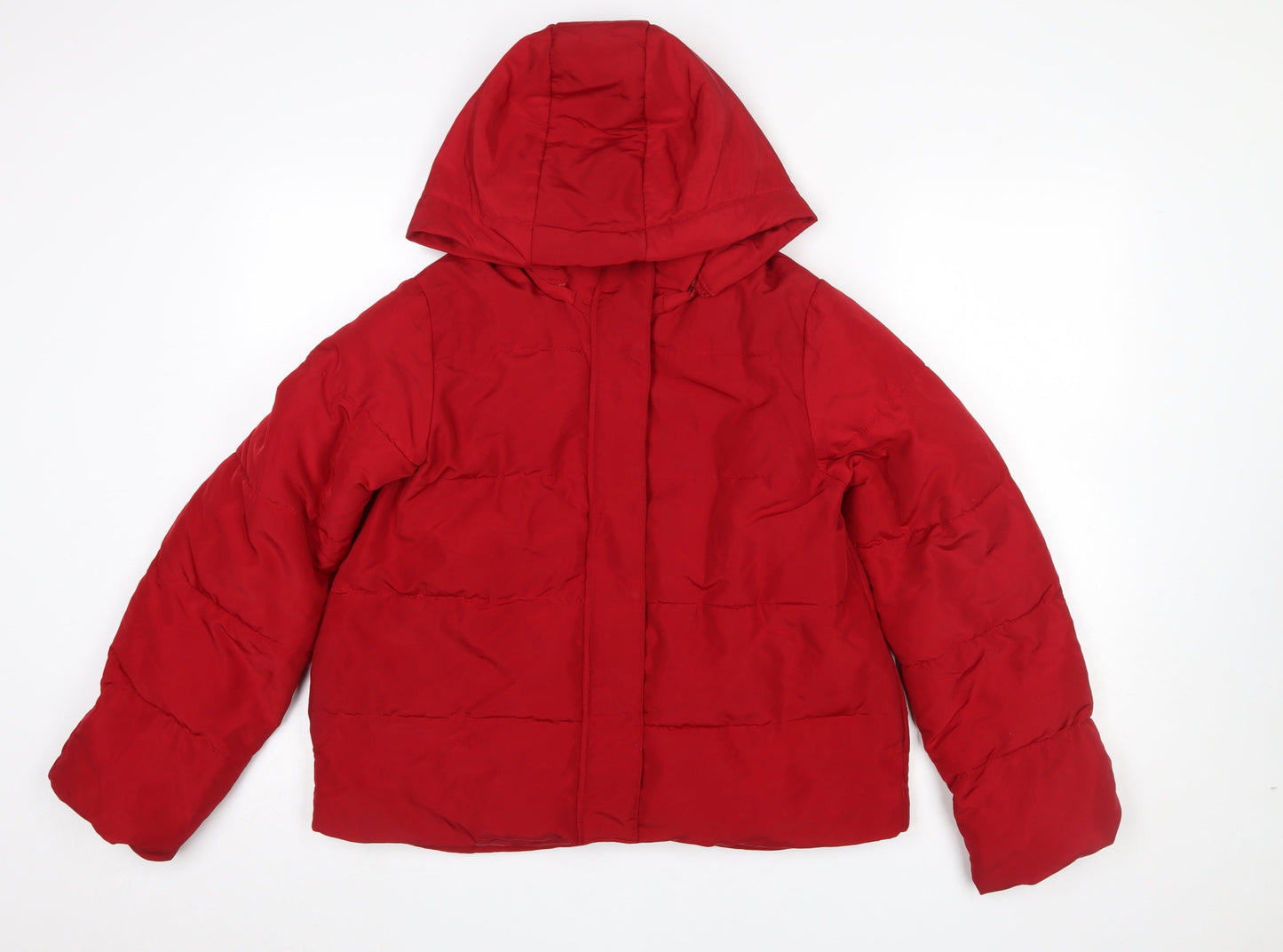 Womens UK Size M INGNI Red Puffer Jacket