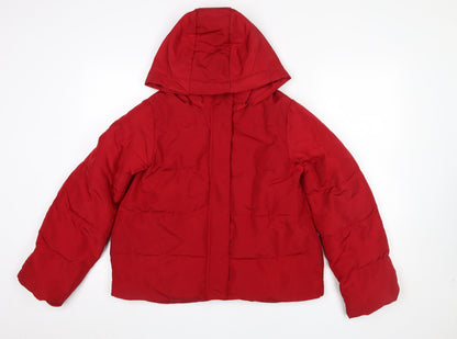 Womens UK Size M INGNI Red Puffer Jacket