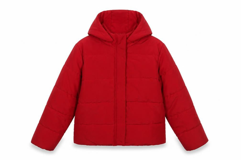 Womens UK Size M INGNI Red Puffer Jacket