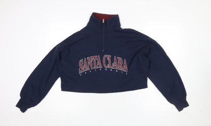 Womens UK Size XS Hollister Blue Pullover Sweatshirt