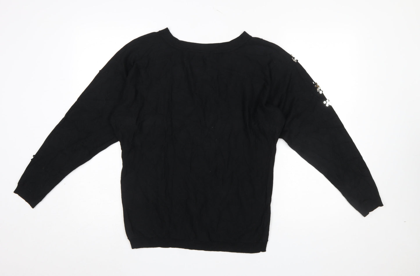 Womens UK Size 12 Roman Black Pullover Jumper