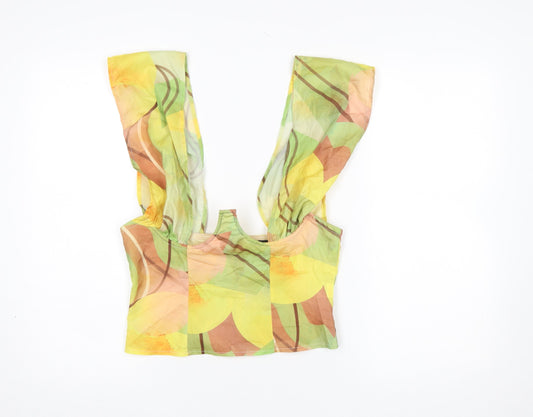 Womens UK Size 8 PRETTYLITTLETHING Multicoloured Cropped Blouse
