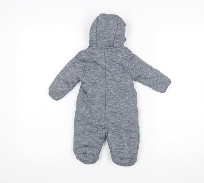 Disney Baby George Unisex Navy Winnie the Pooh Hooded Snowsuit 0-3 Months