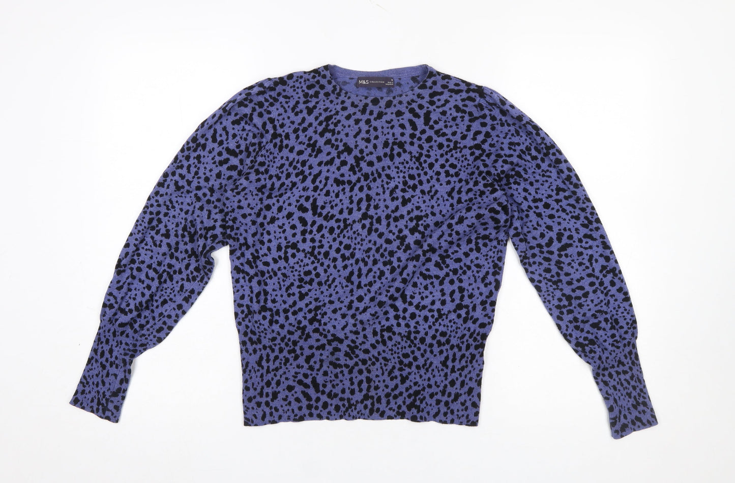 Womens UK Size 10 Marks and Spencer Blue Pullover Jumper