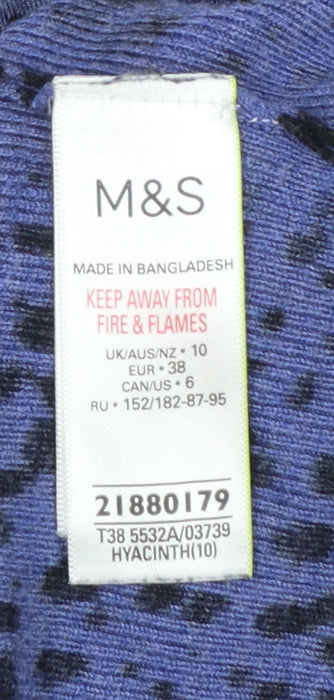 Womens UK Size 10 Marks and Spencer Blue Pullover Jumper