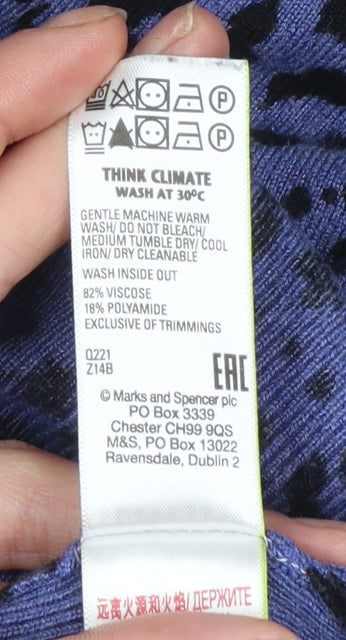 Womens UK Size 10 Marks and Spencer Blue Pullover Jumper