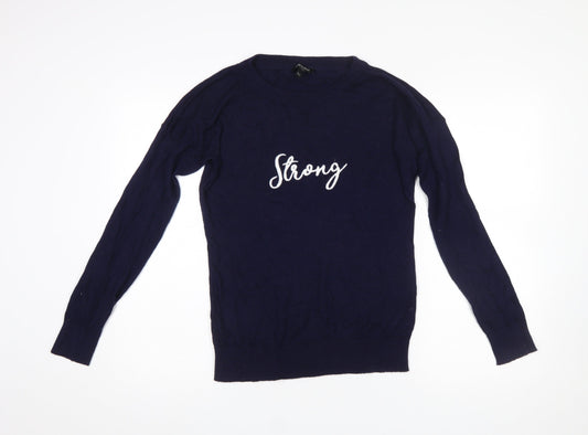 Womens UK Size 10 Baukjen Blue Pullover Jumper