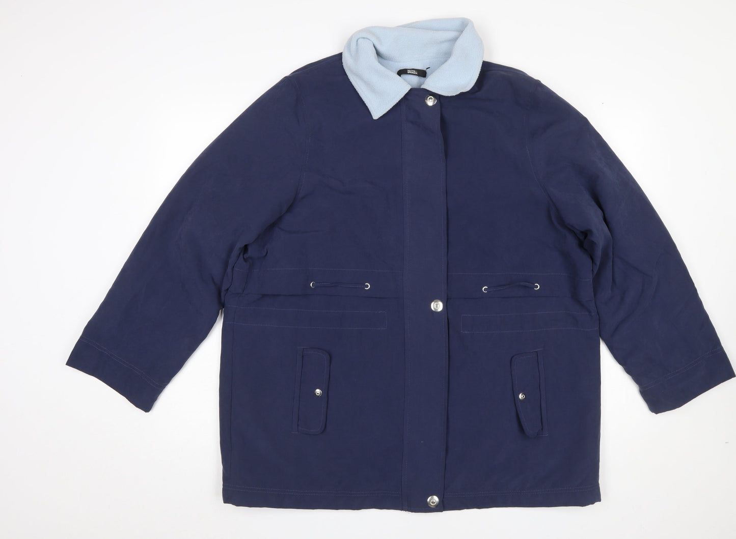 Mens UK Size 16 Plus Marks and Spencer Blue Parka Coat