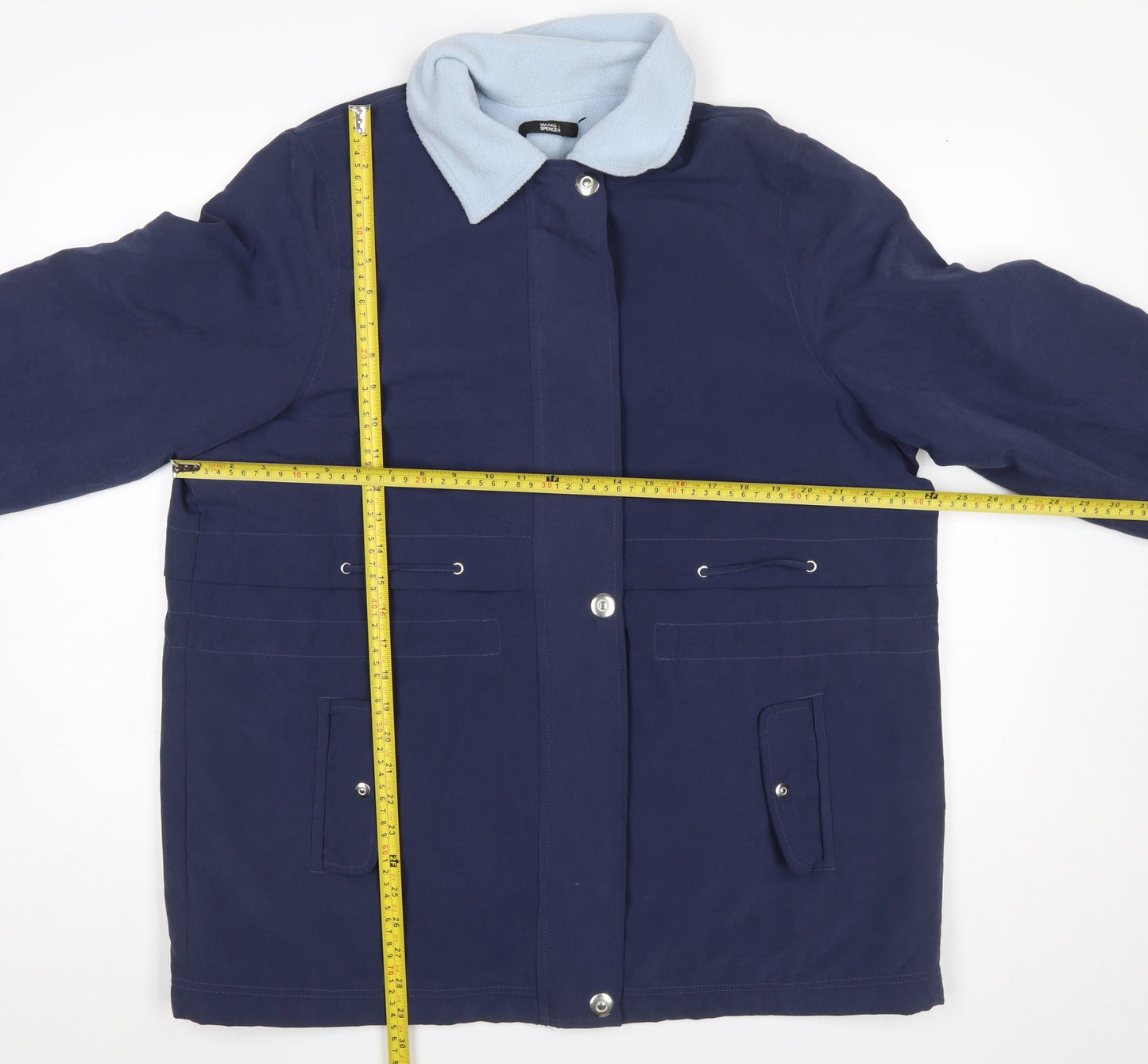 Mens UK Size 16 Plus Marks and Spencer Blue Parka Coat