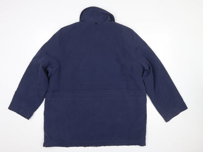 Mens UK Size 16 Plus Marks and Spencer Blue Parka Coat