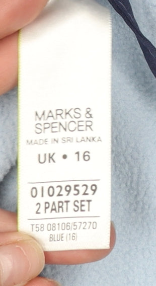 Mens UK Size 16 Plus Marks and Spencer Blue Parka Coat