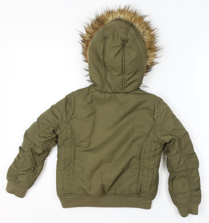 Boys UK Size 7 Years NEXT Green Bomber Jacket