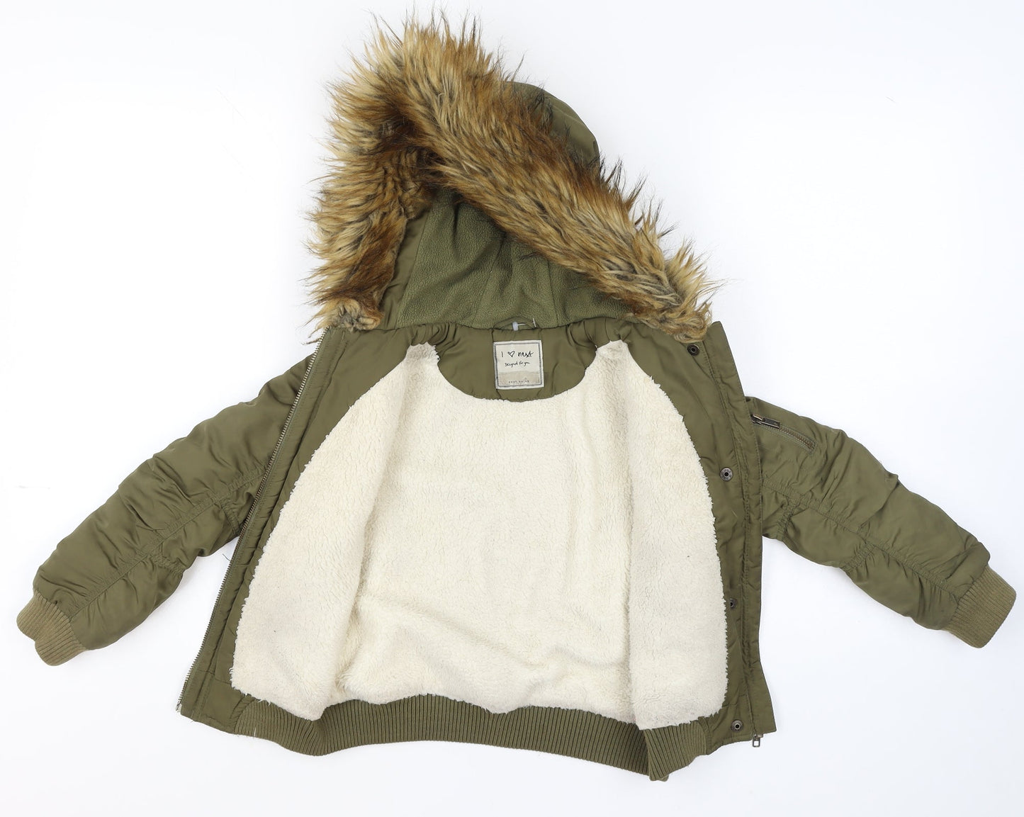 Boys UK Size 7 Years NEXT Green Bomber Jacket