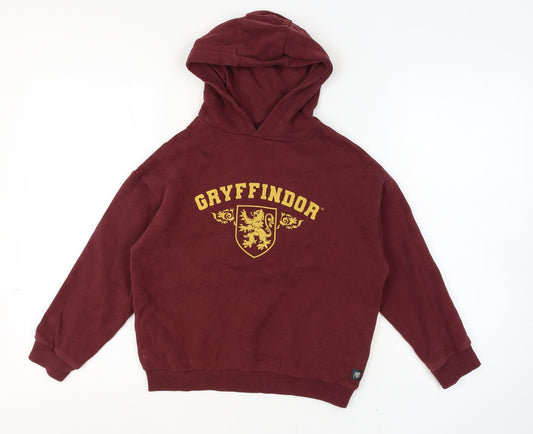Girls UK Size 9-10 Years Marks and Spencer Red Pullover Hoodie