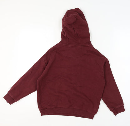 Girls UK Size 9-10 Years Marks and Spencer Red Pullover Hoodie