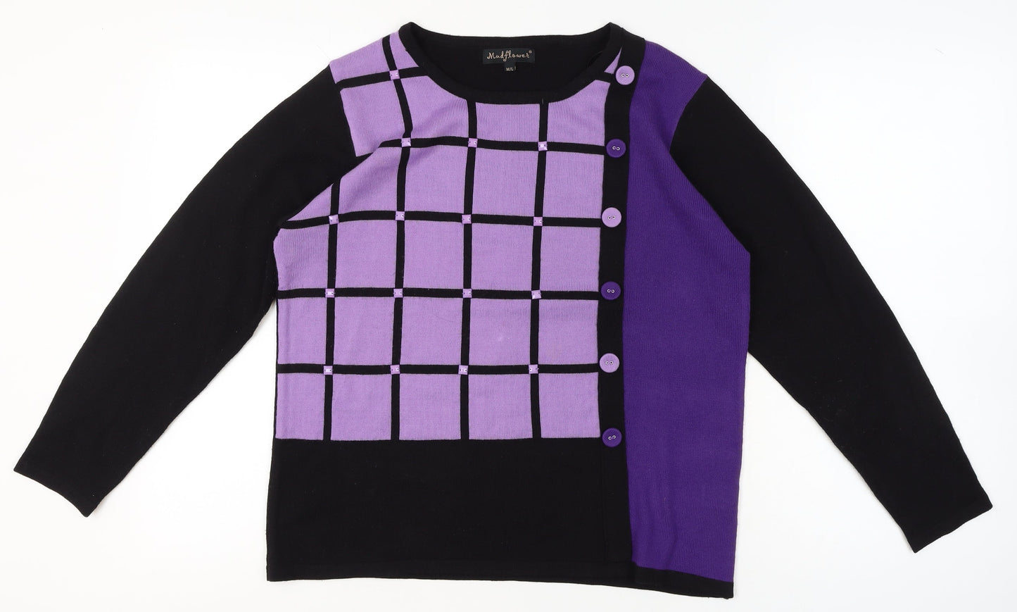 Womens UK Size M Mudflower Purple Pullover Jumper