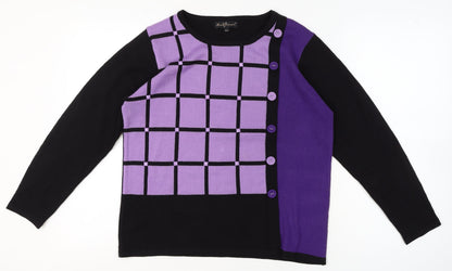 Womens UK Size M Mudflower Purple Pullover Jumper