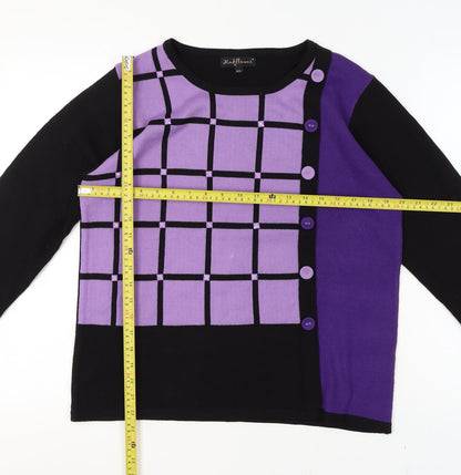 Womens UK Size M Mudflower Purple Pullover Jumper